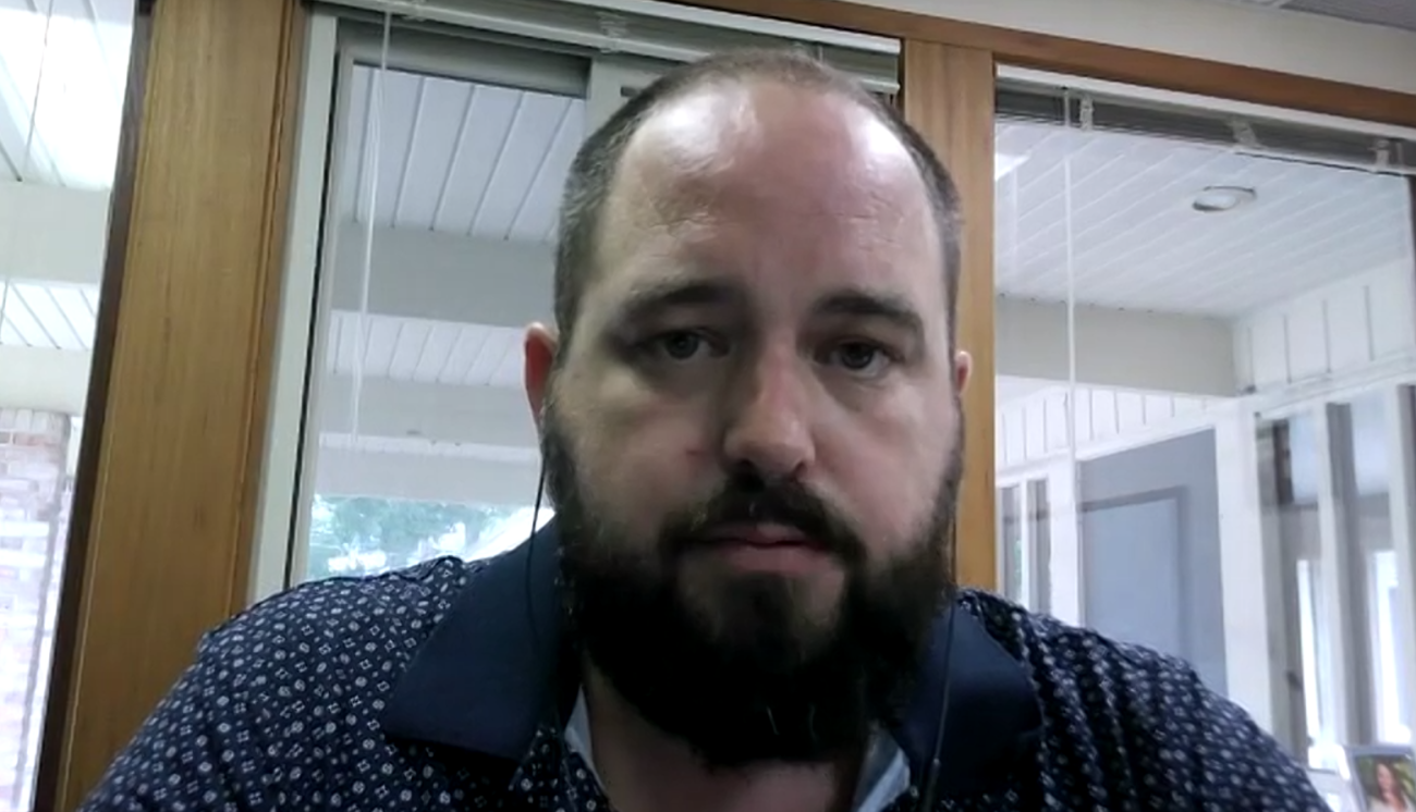 Sean McBrearty, state director with the environmental nonprofit Clean Water Action, on a video call.