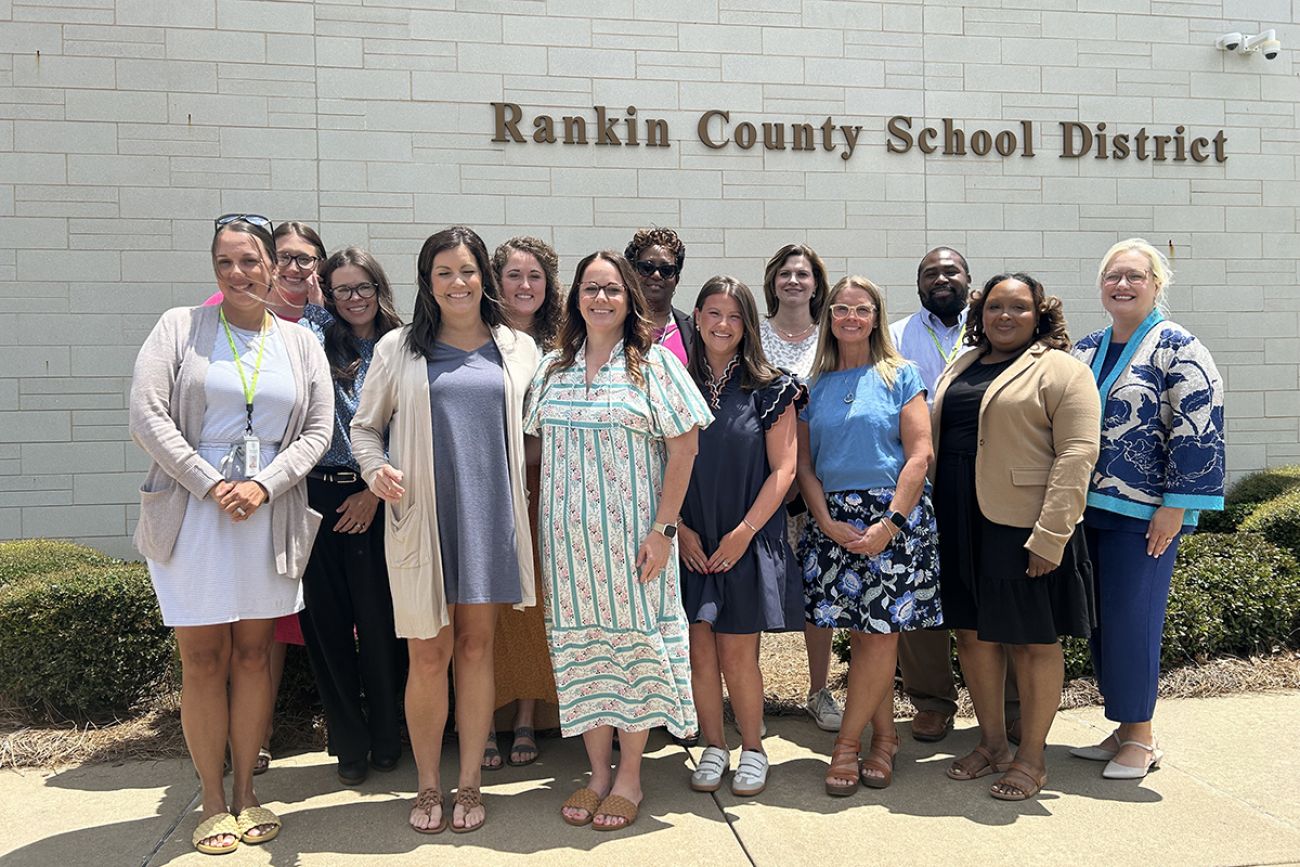 A group of educators from Rankin County School District in Mississippi pose for a photo.