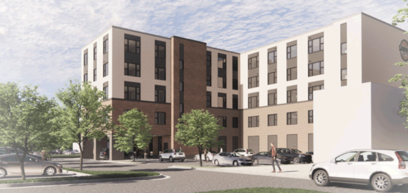 Sawmill Lofts in Grayling rendering.