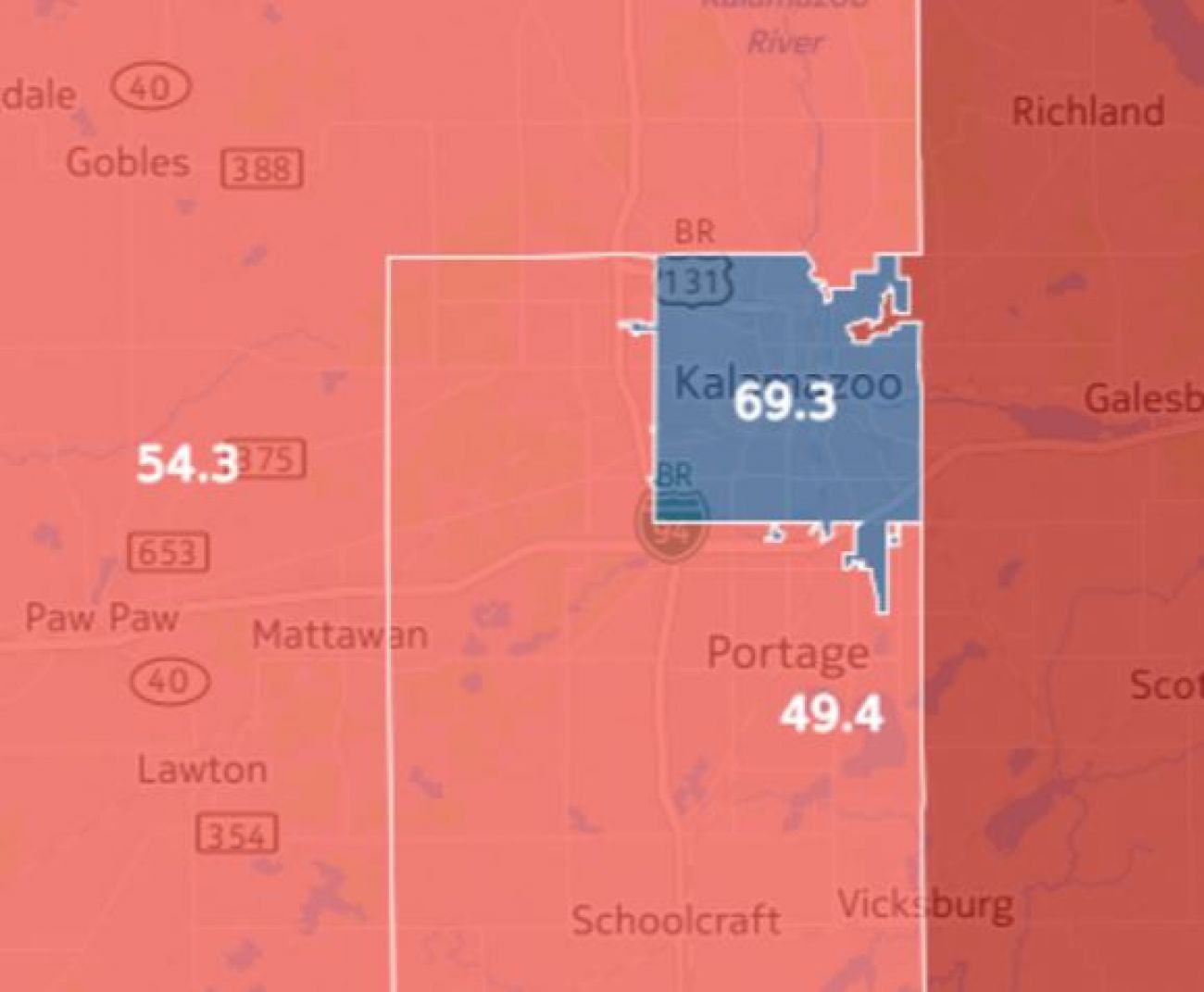 kalamazoo house map