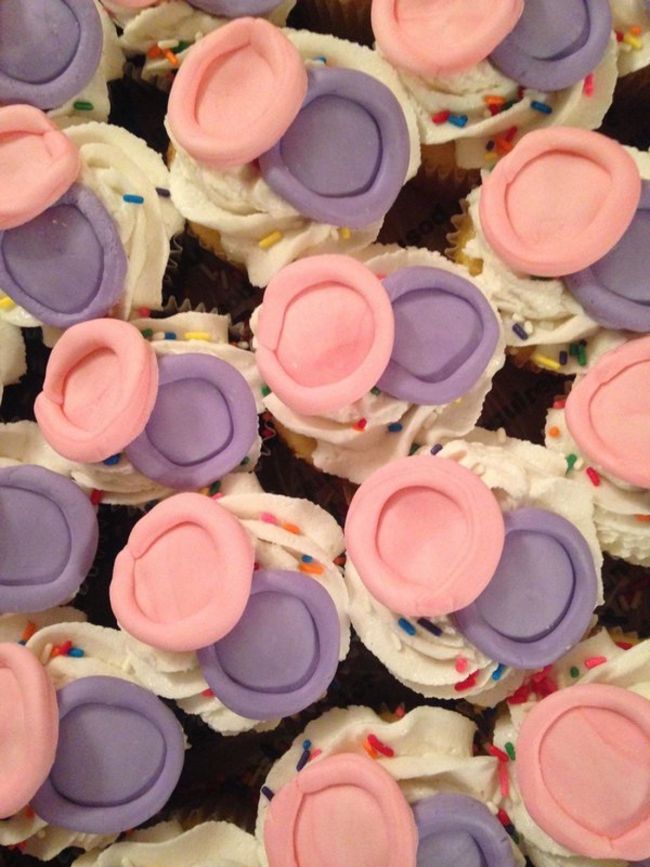 cupcakes with condoms on them