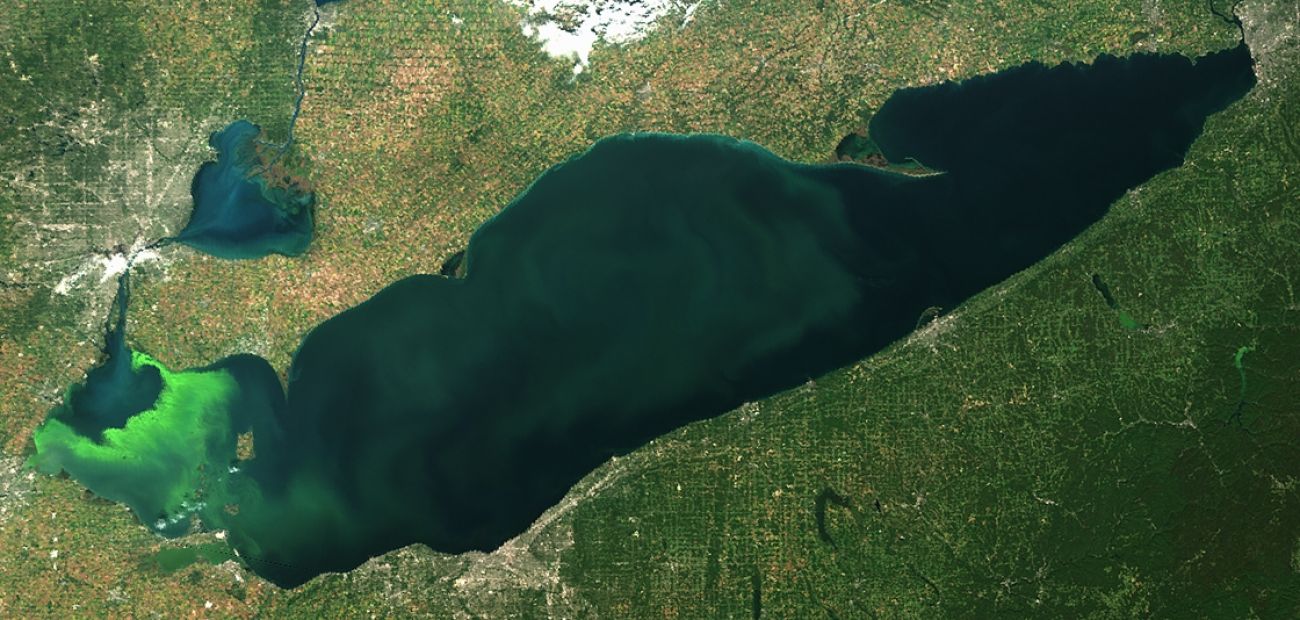 Satellite image of Lake Erie