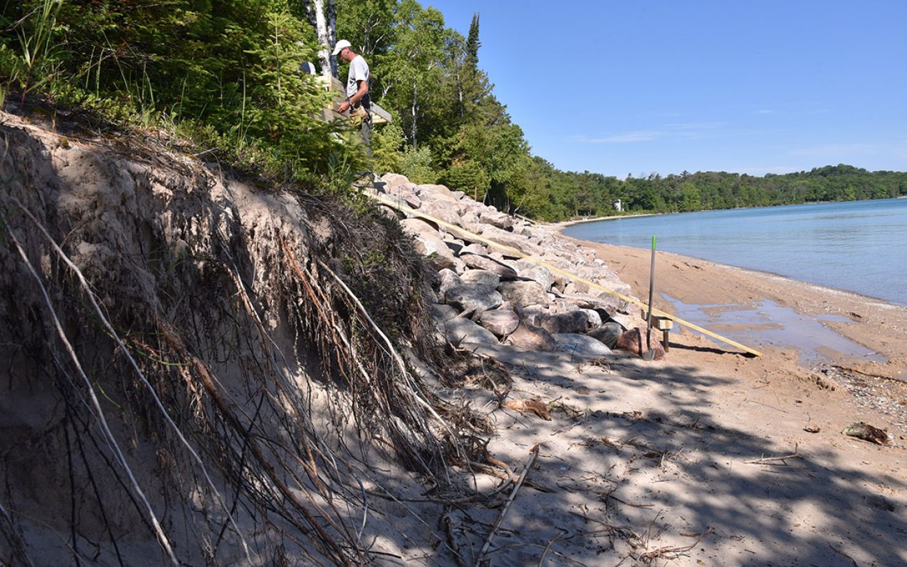 Steep Slope Armoring Erosion Control