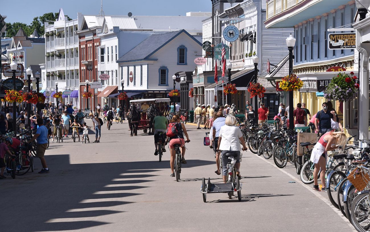 On Mackinac Island, Lake Huron’s waves are destroying an iconic highway
