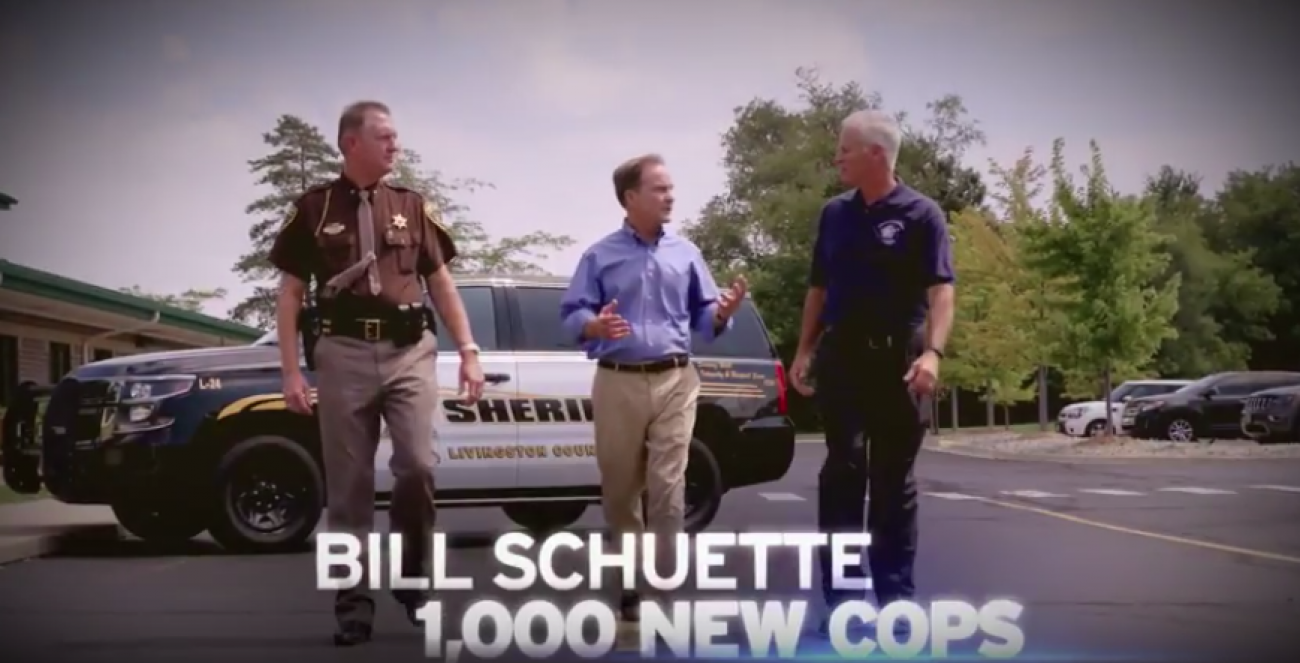 Bill Schuette 1,000 cops