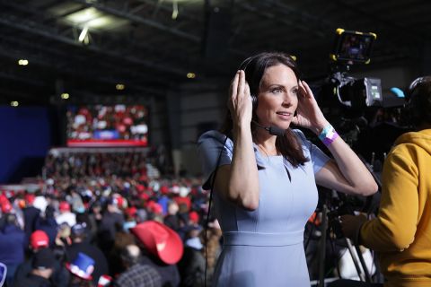 woman at a rally