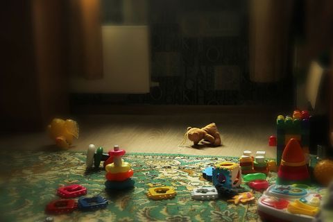 toys on floor