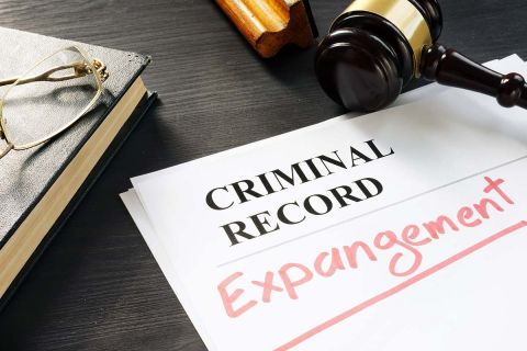  Expungement written on a document.