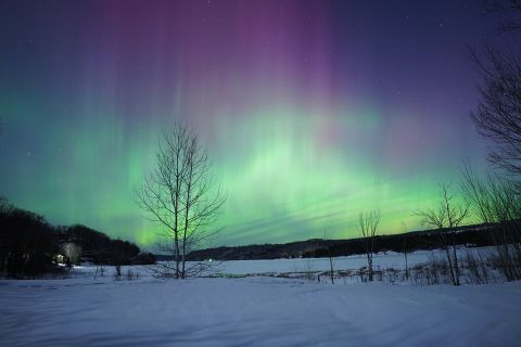 Northern Lights Dancing in U.P. Michigan