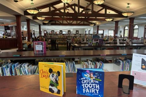 inside the Patmos Library in Ottawa County, Mich.