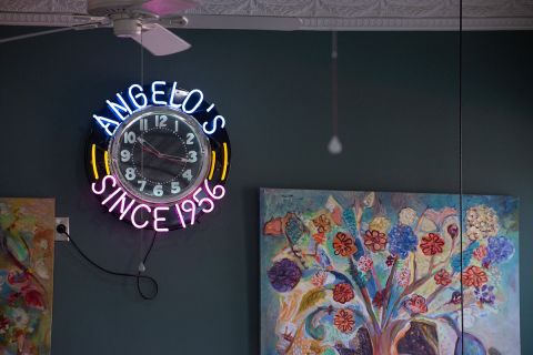 inside Angelo’s restaurant