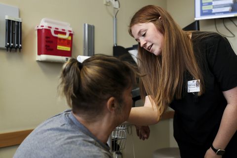 two people in medical office