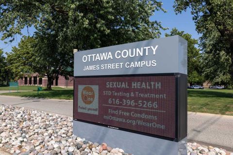 sign for ottawa county building 
