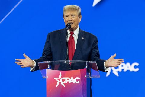 Former President Donald J. Trump speaks during CPAC Conference 2024 at Gaylord National Resort Convention Center in Washington DC on February 24, 2024