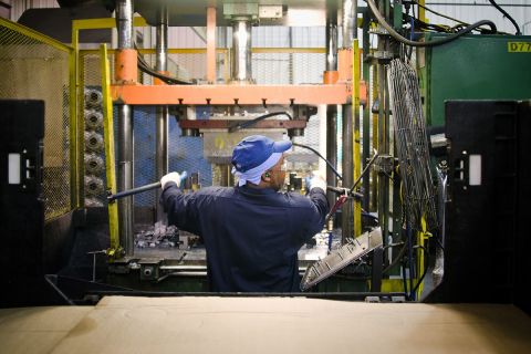 man working in a factory