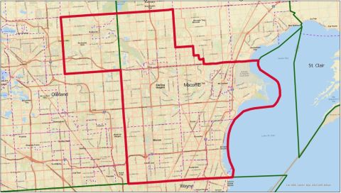 Michigan's 10th Congressional District map