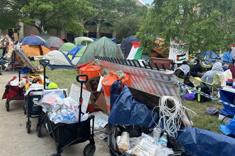 Tents on WSU campus