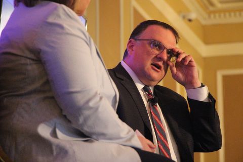 House Speaker Matt Hall, R-Richland Township, at an event in Lansing, Michigan.