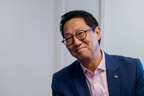 Santa Ono poses for a photo. 