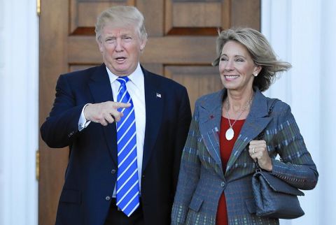 Donald Trump and Betsy DeVos