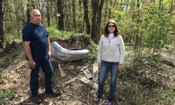 Glenn and Barb Cazier live next to the Rogue River State Game Area, and have grown increasingly frustrated with worsening trash, safety issues and resource damage as the area has grown more popular as a target-shooting spot for gun owners. (Bridge photo by Kelly House)