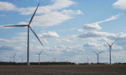 onshore Tuscola Bay Wind I farm in Fairgrove, Michigan, near Lake Huron.