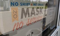 sign saying mask required for service 