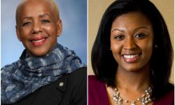 State Reps. Cynthia Johnson, D-Detroit, and Sarah Anthony, D-Lansing 