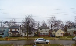 wide shot of the shooting of Patrick Lyoya