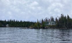 cabin along the lake