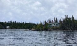 cabin along the lake