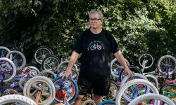 people with bikes