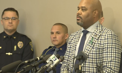 MSU Police chief Marlon C. Lynch at press conference