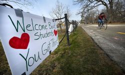 welcome back students sign