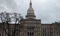 outside the michigan capitol 