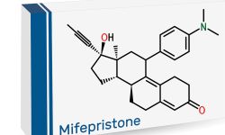 Mifepristone on box