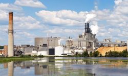 Billerud’s Escanaba Mill on a sunny day