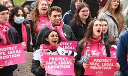 pro abortion rights protest in lansing 