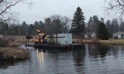 truck dredging Lake Shamrock