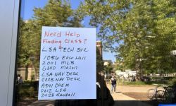 sign helping students