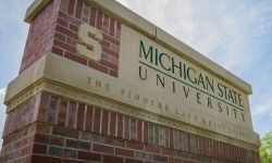 Michigan State University sign