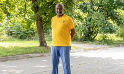  Larry Simmons standing outside