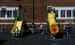 kids playing on playground