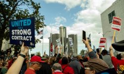 UAW workers on strike