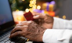 close up older person's hands