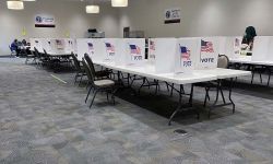 empty voting booths 