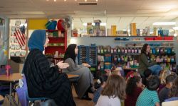 Student teaches a classroom