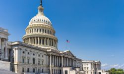 US capitol with a blue sky