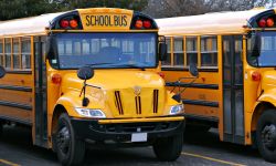 Yellow School Bus Parked