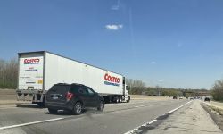 Costco truck on the highway